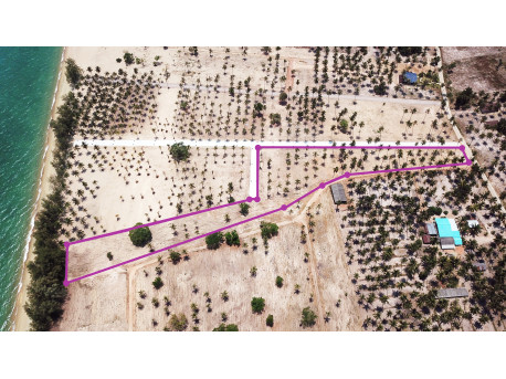 Land 7 rai for sale on the beach in Thap Sakae