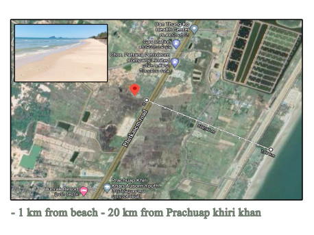 Terrain 9 rai 149 T.W. à vendre à Prachuap Khiri Khan