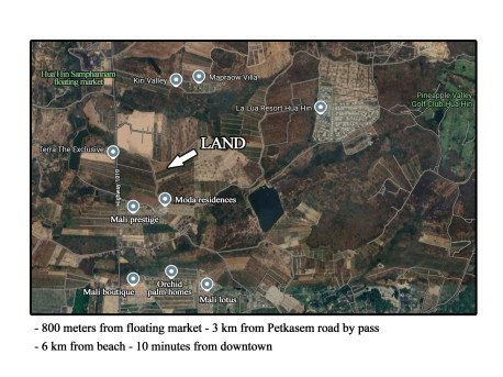 Terrain 19 parcelles sur 7 rai à vendre à Hua hin soi 112