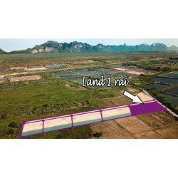 Plot 1 rai with waterway for sale in Pranburi