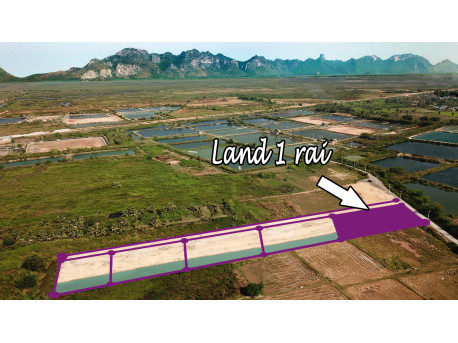 Plot 1 rai with waterway for sale in Pranburi