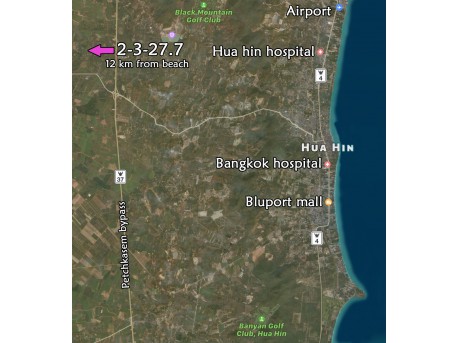 Terrain à vendre à Hua Hin Thailande 4511 mètres carrés