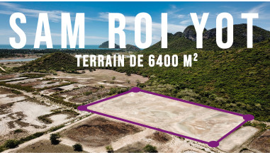Terrain 6400 m&sup2; &agrave; vendre &agrave; Sam roi yot